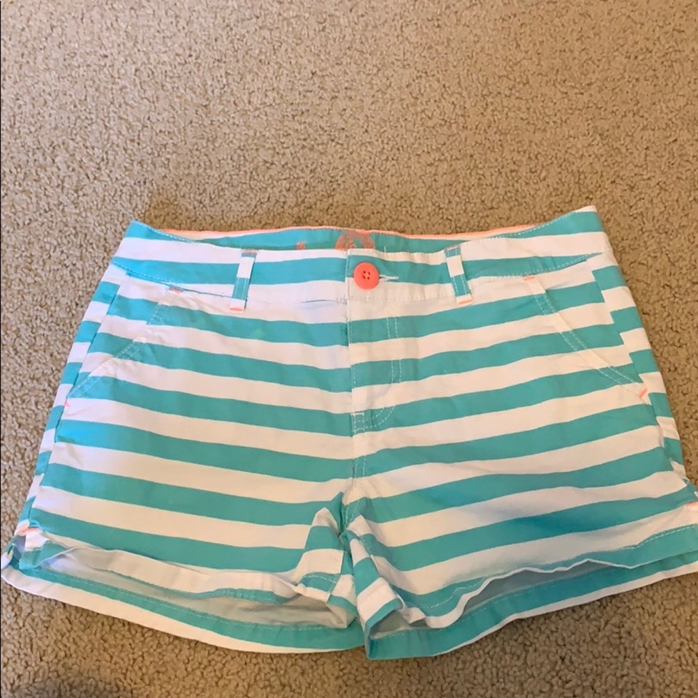 Colorful jean shorts